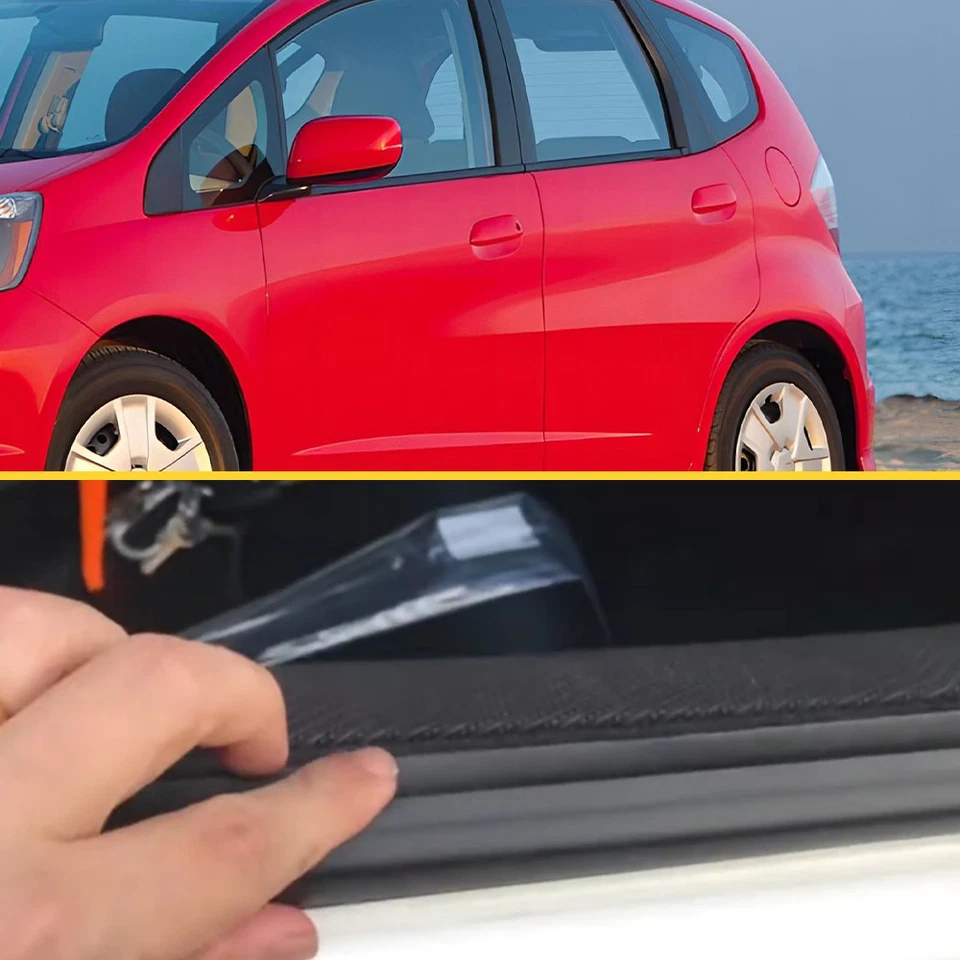 Sello de moldura de tira climática para cinturón de puerta 4 piezas para Honda Fit Jazz 2008 2009 2010-13 B Foto 4 de 4