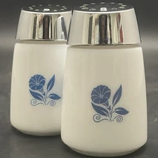 Dispensers Inc 902 Morning Glory/Blue Cornflower 2pc Salt Pepper Shakers 1959