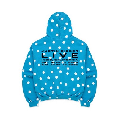 新品未使用JUSTIN BIEBER COACHELLA26 限定フーディー M 2026 Justin Bieber Official Coachella Swag Blue Hoodie Medium