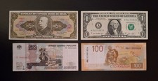Lot billets du Monde de banque  
