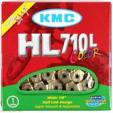 KMC HL710L Gold Color Half Link Single-Speed 1/8" Bike Chain Freestyle BMX