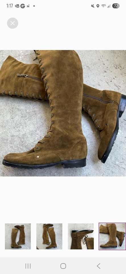 Via Spiga Women's Leather Over  the Knee High Boots, Moss Brown, Size 7.5M - Image 2 of 4