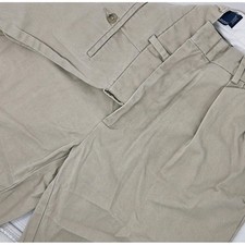 VINTAGE Polo Ralph Lauren Men Chino Khaki Pants Beige Pleated Straight Leg 36x29
