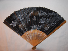 Antique Hand Painted Ladies Fan