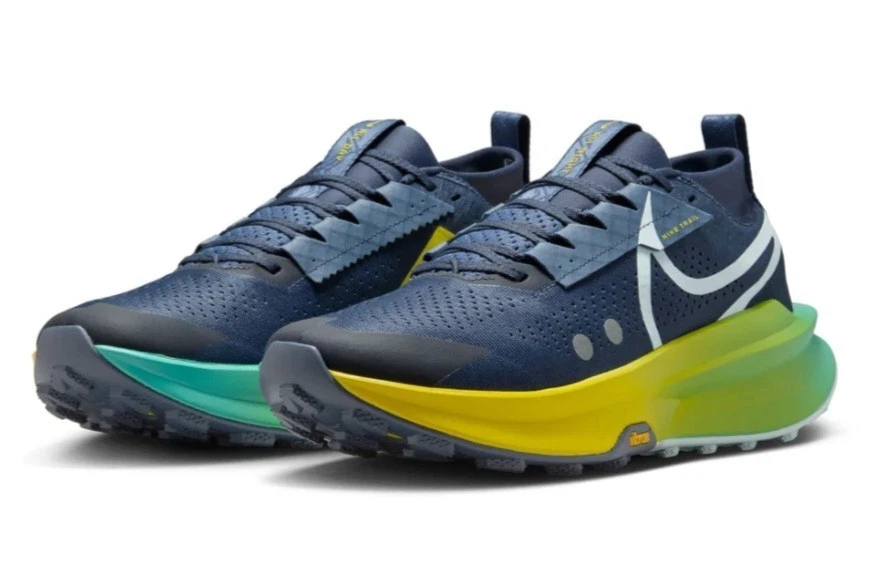 "Men's Nike ZoomX Zegama Trail 2 Thunder Blu/Optic Yellow Size 14"