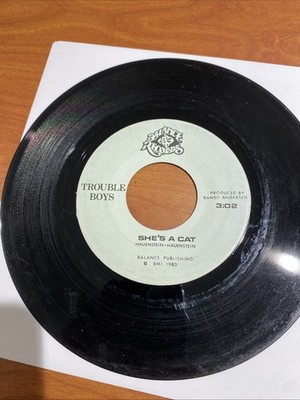 RARE  45 RPM Trouble Boys She s A Cat/ Mirror Images Balance Records 1980