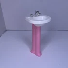 Vintage Barbie Malibu Dream House Pink Pedestal Sink with Dolphin Spout BB