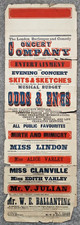Original Antique London Burlesque and Comedy Concert Playbill - Odds and Ends