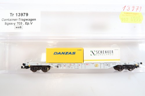 Minitrix 13979 N Container-Tragwagen Sgss-y 703 Ep. V in OVP | Condition: Gebraucht