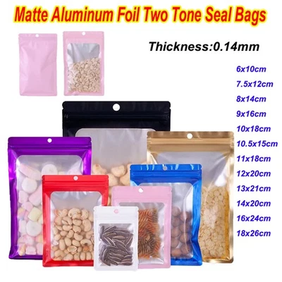 Farbige matte Alufolie Beutel zweifarbig zum Aufbewahren von Schmuck und Snacks - Bild 1 von 4