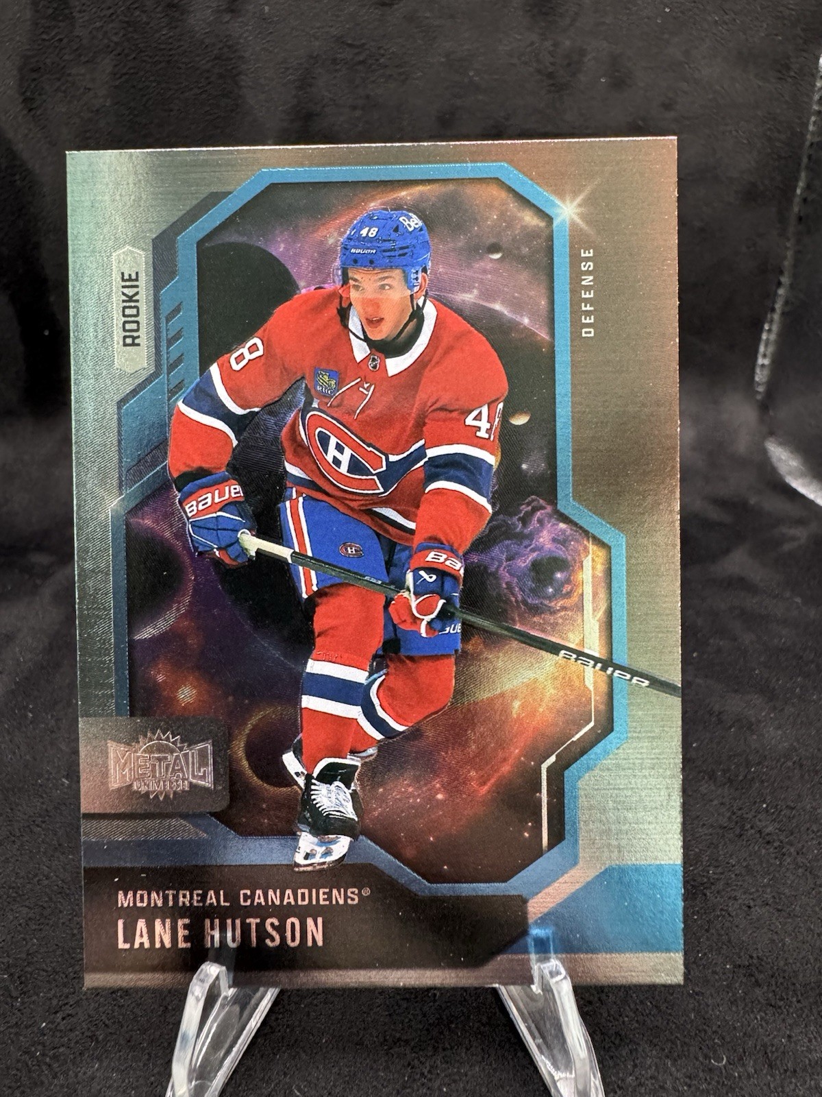 Lane Hutson 2024-25 Metal Universe Rookie Base RC Card #101