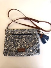 Sakroots Paisley Blue Spirit Desert Floral Crossbody Adjustable Strap