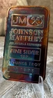 VTG Johnson Matthey 1 oz .999 Silver Bar #787273 (40+ Years) Mint Rainbow Toned