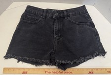 Blue Savvy Jeans Shorts Juniors Size 7/28 Black Denim Cutoffs