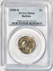 1938-D Buffalo Nickel PCGS MS66 Great Eye Appeal Strong Strike Flashy Luster