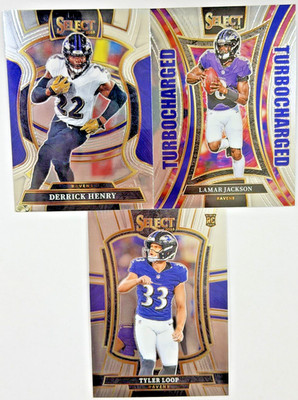 2025 Select Ravens Lot Lamar Jackson Turbocharged, Derrick Henry, Tyler Loop RC