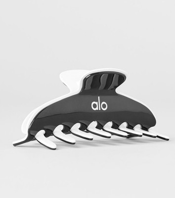 New Alo Outline Large Claw Clip - Black/White Authentic