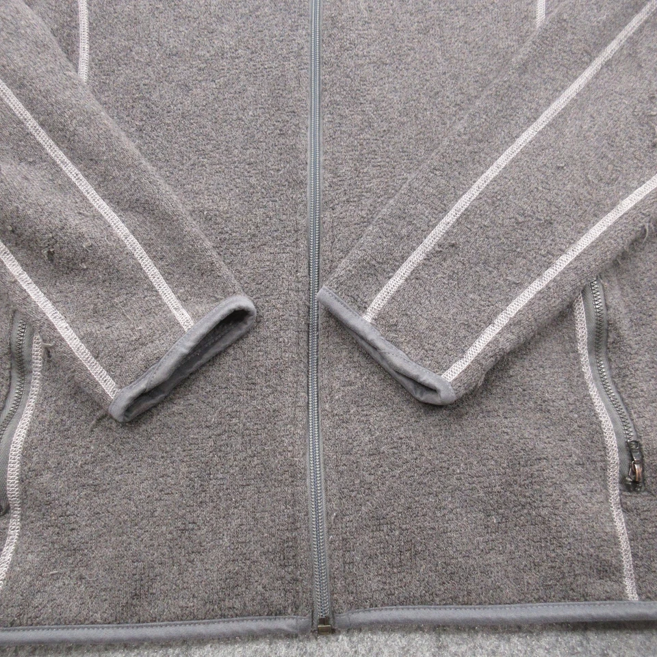 Chaqueta polar Kuhl para hombre grande gris cremallera completa exterior senderismo bolsillos para los pulgares Foto 2 de 4