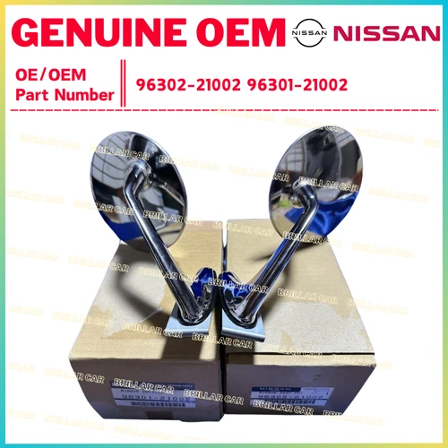 GENUINE NEW OEM Nissan Datsun Fender Mirrors METAL PAIR Roadster 240z 510 1600