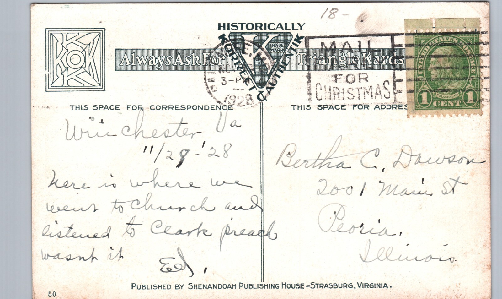 HILLMAN'S TOLLGATE SHENANDOAH VALLEY winchester va antique postcard virginia eBay