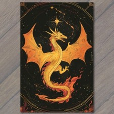 STICKER Phoenix Fire Bird Flames Surrounding Body Wings Yellow Red Detailed Fu