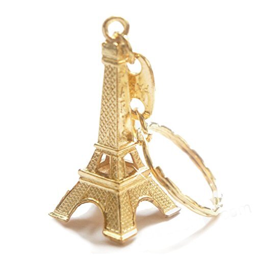 24 Stck./Posten Gold niedlich entzückend 3D Eiffelturm Schlüsselanhänger, französisches Souvenir Paris - Bild 1 von 3