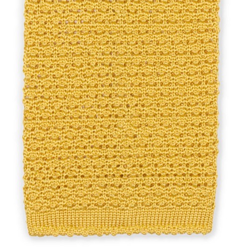 Vannucci Milano gelbe Seidenstrickkrawatte NEU - Bild 2 von 5