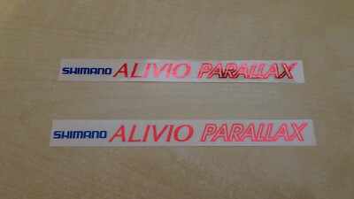 2 NOS SHIMANO ALIVIO PARALLAX LOGO FAHRRADRAHMEN AUFKLEBER #1 / AUFKLEBER