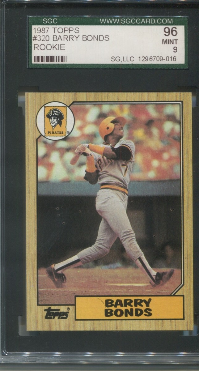 1987 TOPPS BARRY BONDS 6 ERRORS ROOKIE Card SGC 9 PIRATES