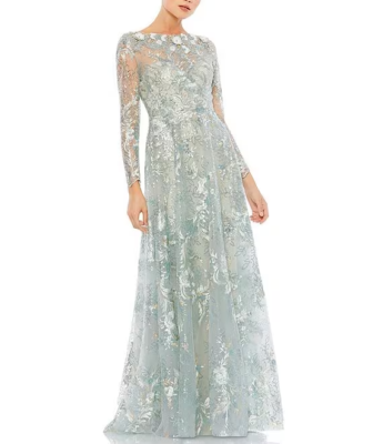 mac duggal all over sequin floral embroidered maxi dress Mac Duggal Women's Floral Embroidered Strapless Ruffle Midi Dress - Pink - Size 4 main image 1
