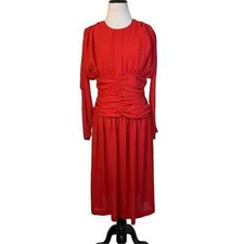 Vintage Samuel Blue Red Dress