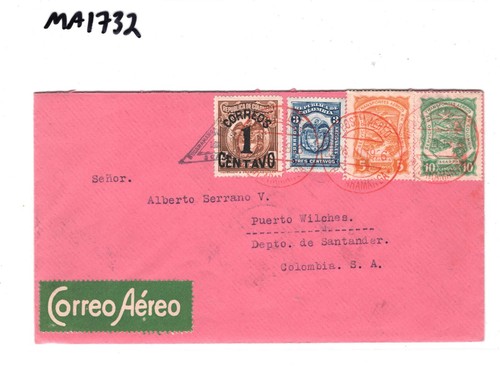 COLOMBIA Air 1926 FIRST FLIGHT Cover *SCADTA* Bucaramanga-Puerto Wilches MA1732 - Picture 9 of 12