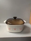 Vintage Pyrex Corning Ware Forever Yours Hearts 3L with Amber Lid Casserole