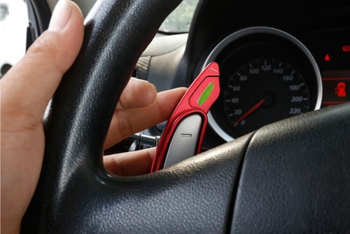 For Mitsubishi Lancer EVO 2007-2017 Red Aluminum Steering Wheel Shift Paddles 2X - Picture 10 of 10