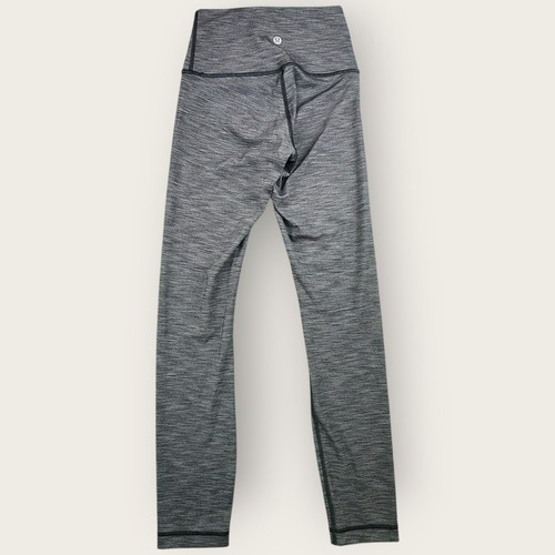 LULULEMON Womens Wunder Under High Rise Leggings Gray Heathered Sz 4 28" Inseam - Picture 4 of 7
