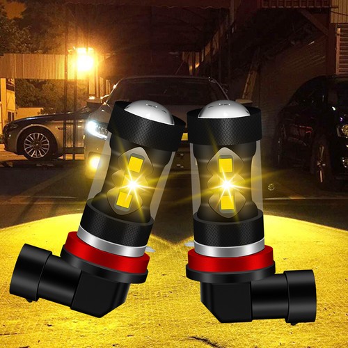 H11/H8 LED Fog Light Bulbs 2pcs For 2012-2017 Hyundai Veloster 3000K Gold Yellow - Picture 11 of 12