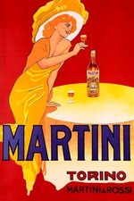 Poster Manifesto Locandina Pubblicità Stampa Vintage Aperitivo Martini 50x70 Cm.