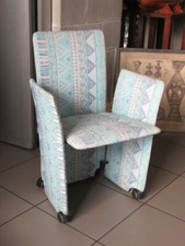 BUSNELLI VINTAGE SEDIA POLTRONCINA TESSUTO RILIEVO MODERNARIATO DESIGN 1980