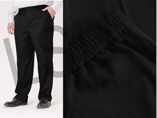 BOYS SCHOOL STURDY FIT TROUSERS GENEROUS FIT UNIFORM HALF ELASTICATED SHORT LEG