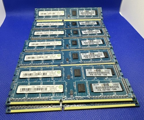 Lot Of 8 Ramaxel 1GB 1RX8 PC3-10600U-999 HF RMR1810EF48E7W-1333 DDR3 Ram Memory - Picture 4 of 4
