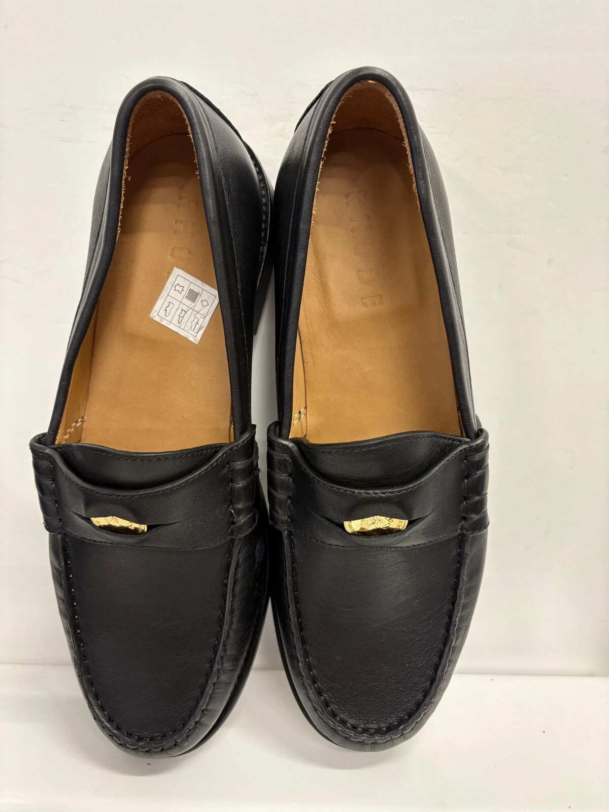 Mocassini RHUDE Penny Slot in pelle UK 9 US 10 EU 43 REF L M304*