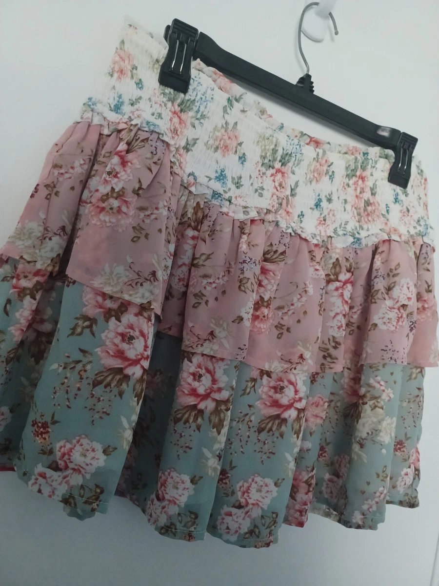 Layered skirt pastel cheap