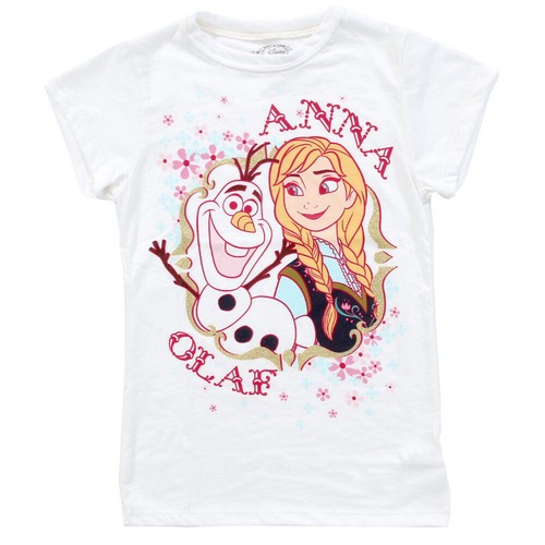 Youth Kids Disney Frozen Movie Princess Anna & Olaf Snowman Halloween T-shirt - Picture 7 of 12