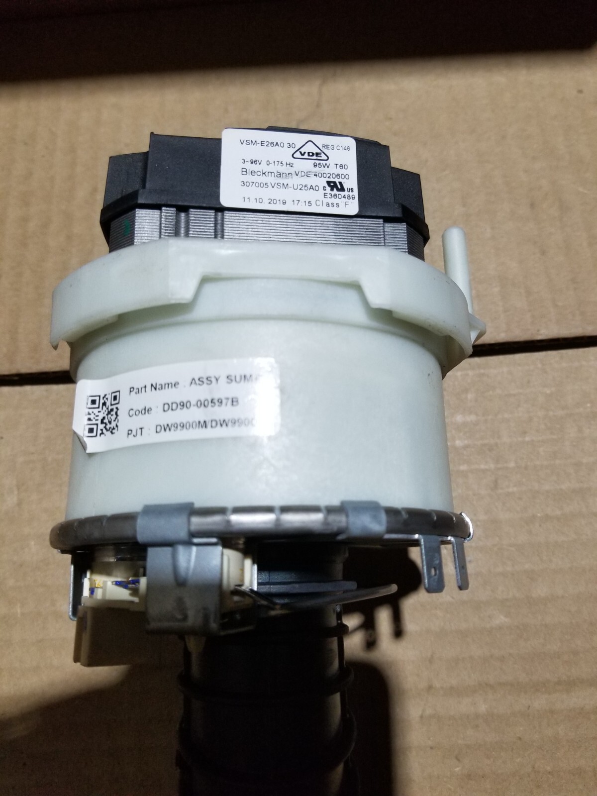 DD9301013A (VSME26A0) New OEM SAMSUNG Dishwasher Motor BLDC for