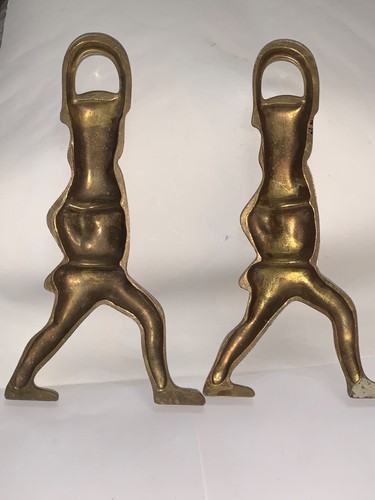 Vntage Hessian Soldier Brass 10.5" tall Figures Bottle Opener Door stops - Picture 6 of 9