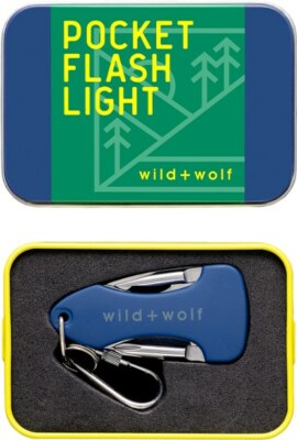 NIP Wild + Wolf Pocket Flashlight Tool - Knife, Screwdriver, Flashlight
