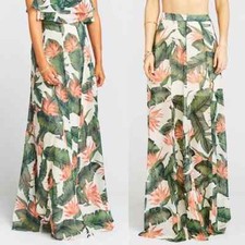 Show Me Your Mumu Princess Ariel Maxi Skirt Tropical Floral New With Tag XXS NWT