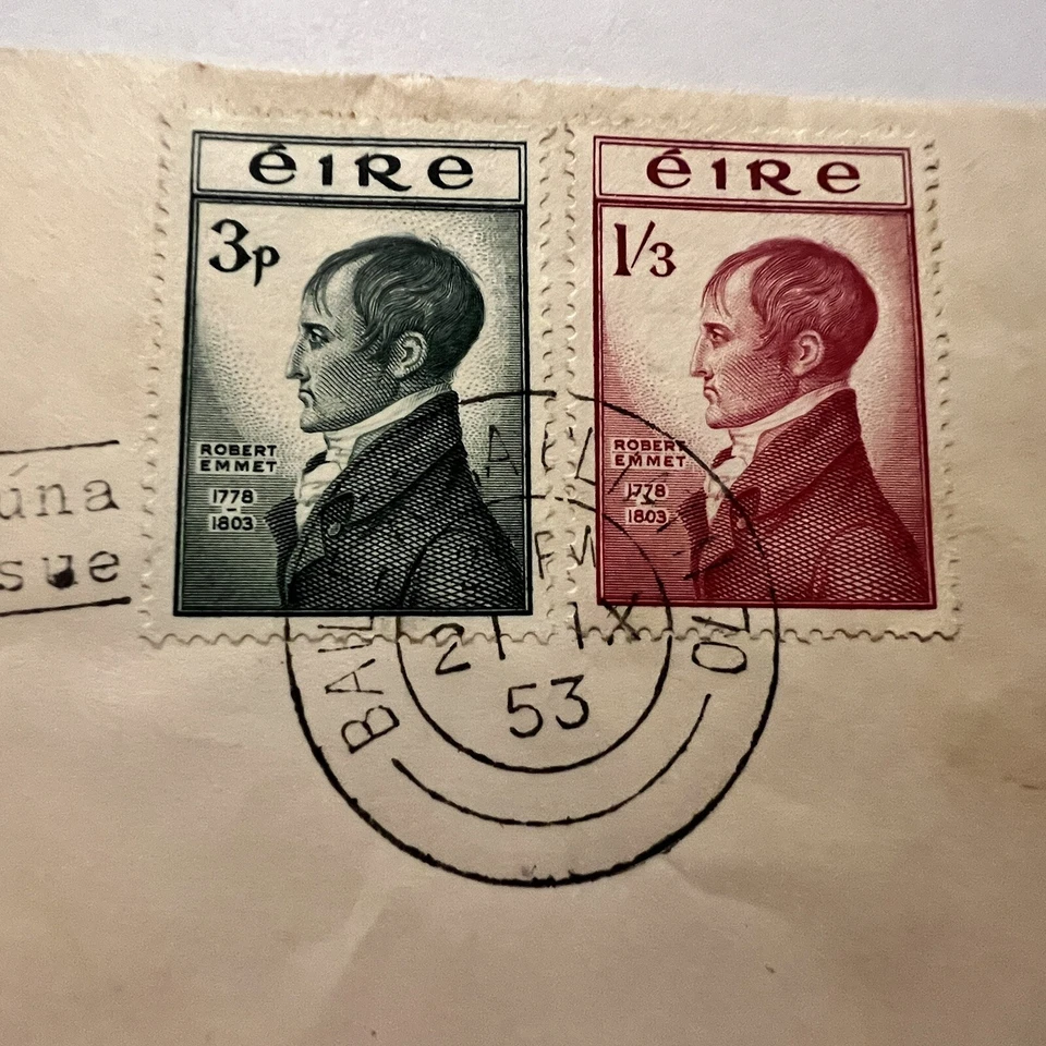 1953 ИРЛАНДИЯ БАЛЛИНА ПЕРВЫЙ ДЕНЬ ОБЛОЖКА BUFFALO НЬЮ-ЙОРК - Изображение 2 из 3