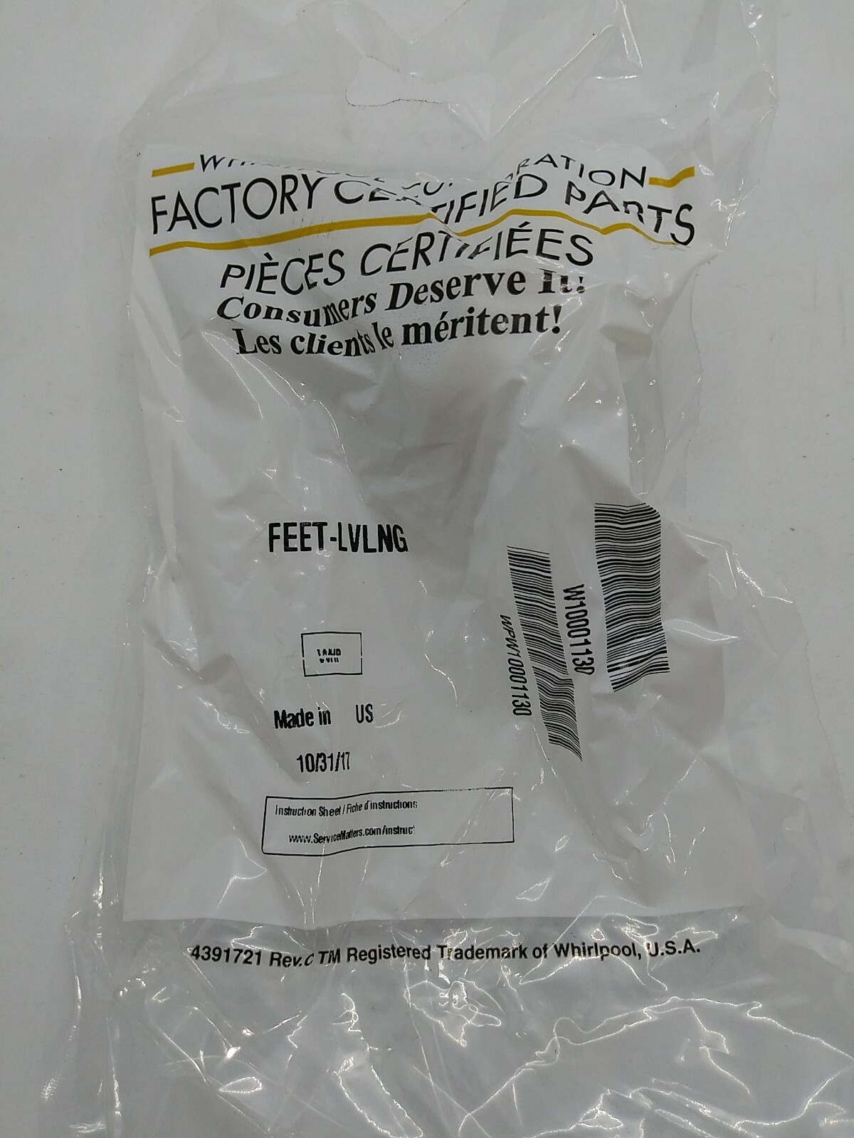 New!Genuine Whirlpool W10001130 Dryer Feet Lvlng W10001130 OEM eBay