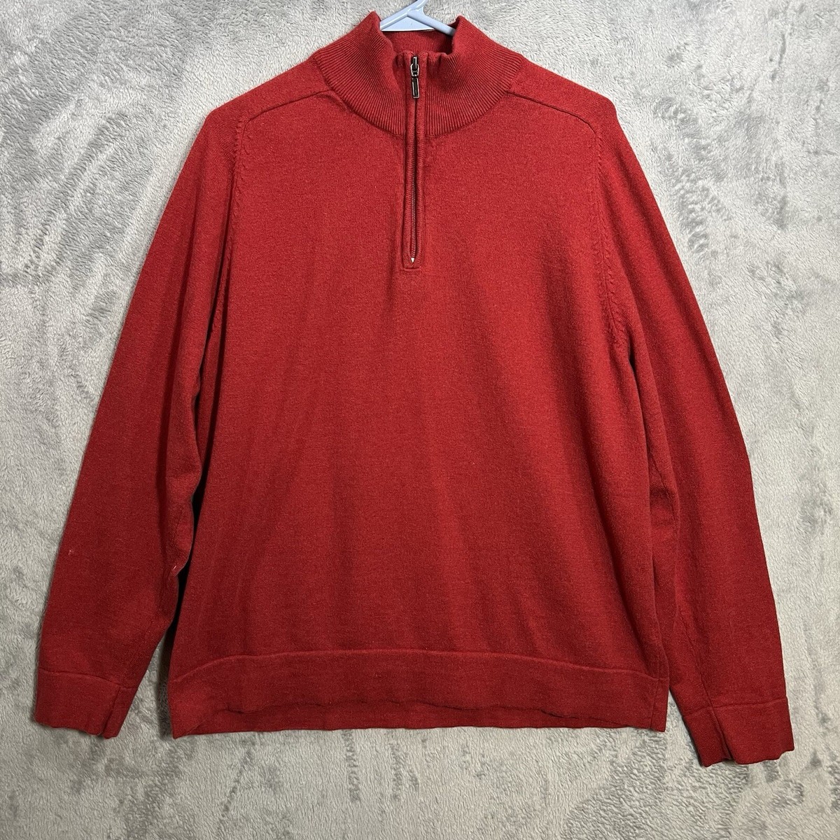 Bean Quarter 1/4 Zip Cashmere Blend Pullover Sweater Men's